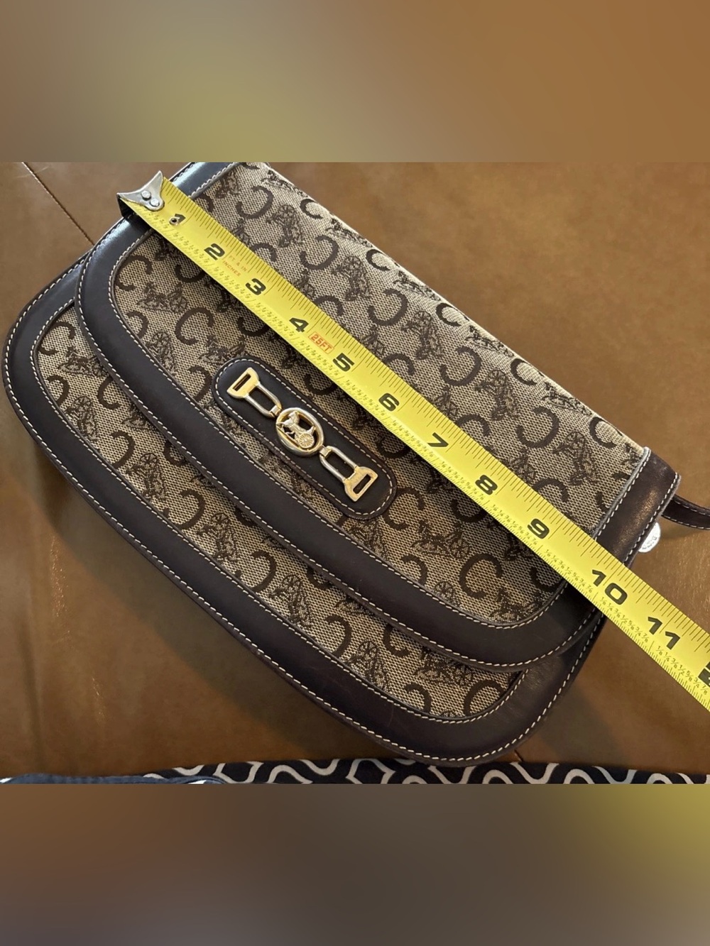 Vintage Celine Horsebit Canvas And Leather Shoulder Bag RARE - Picture 11 of 16